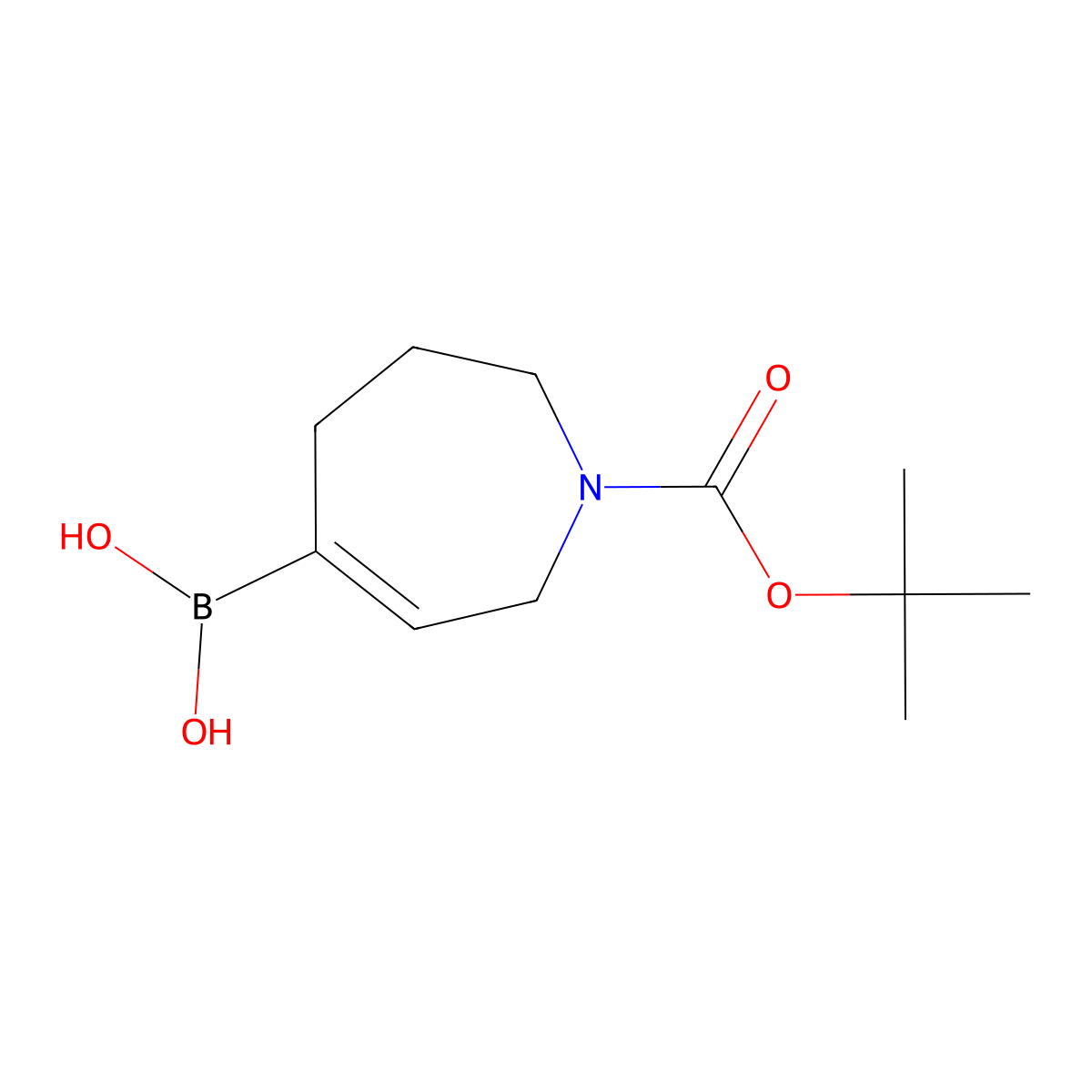 {1-[(tert-butoxy)carbonyl]-2,5,6,7-tetrahydro-1H-azepin-4-yl}boronic acid molecular structure, CAS 2770252-79-2