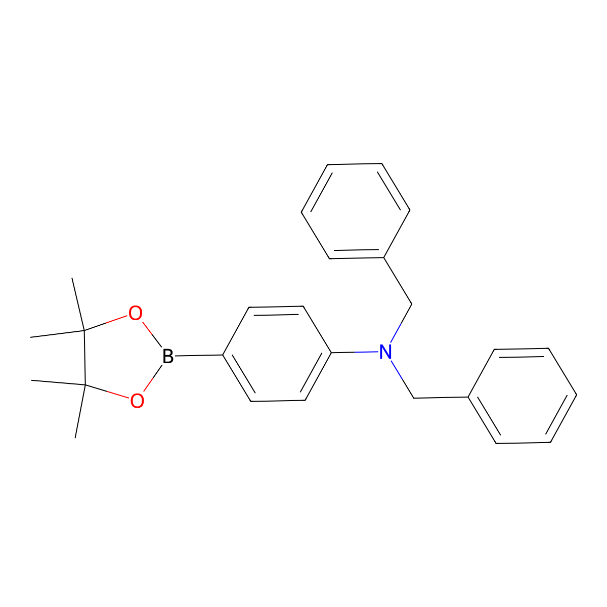 N,N-DibenZyl-4-(4,4,5,5-tetramethyl-1,3,2-dioxaborolan-2-yl)aniline molecular structure, CAS 2770309-00-5