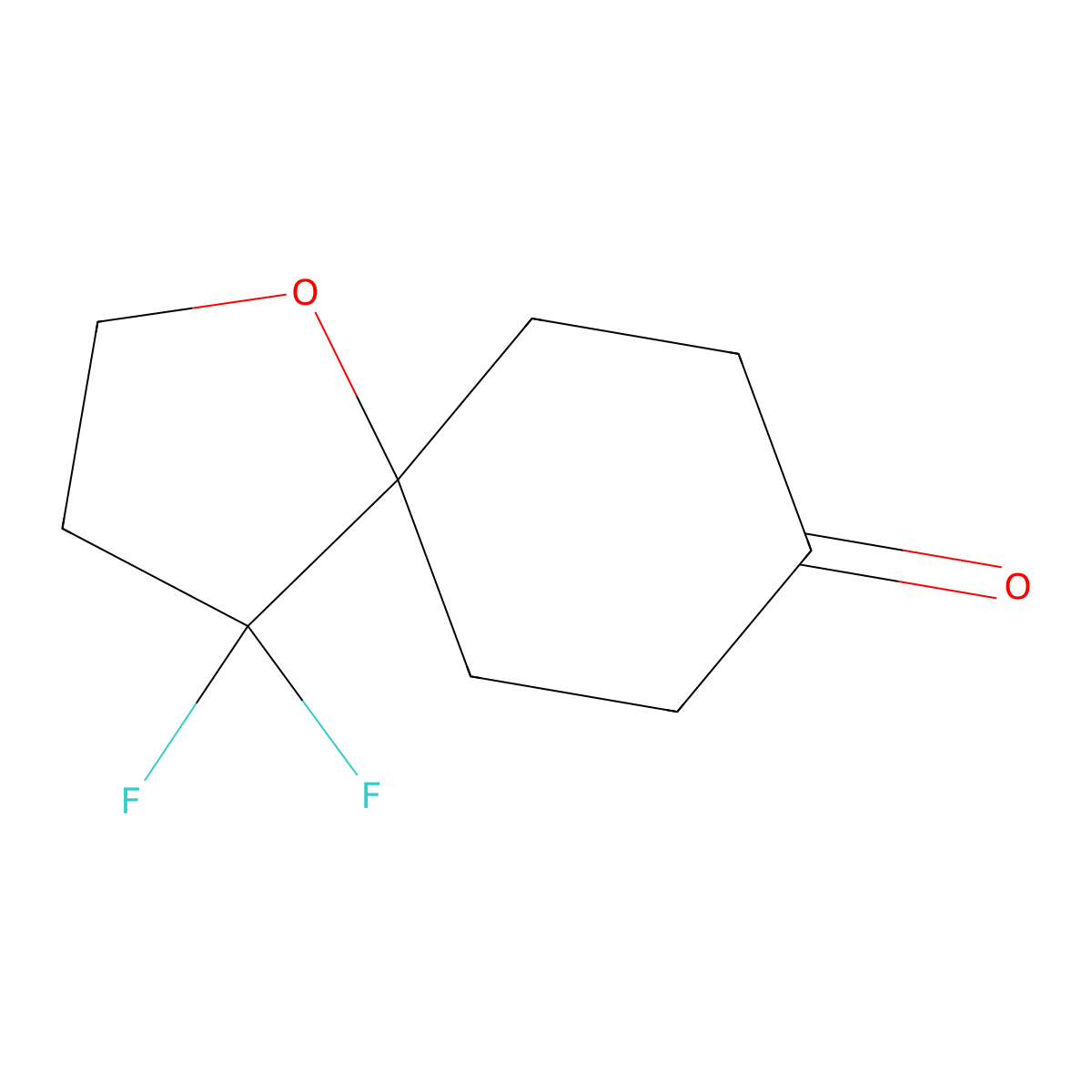 4,4-Difluoro-1-oxaspiro[4.5]decan-8-one molecular structure, CAS 2770344-59-5