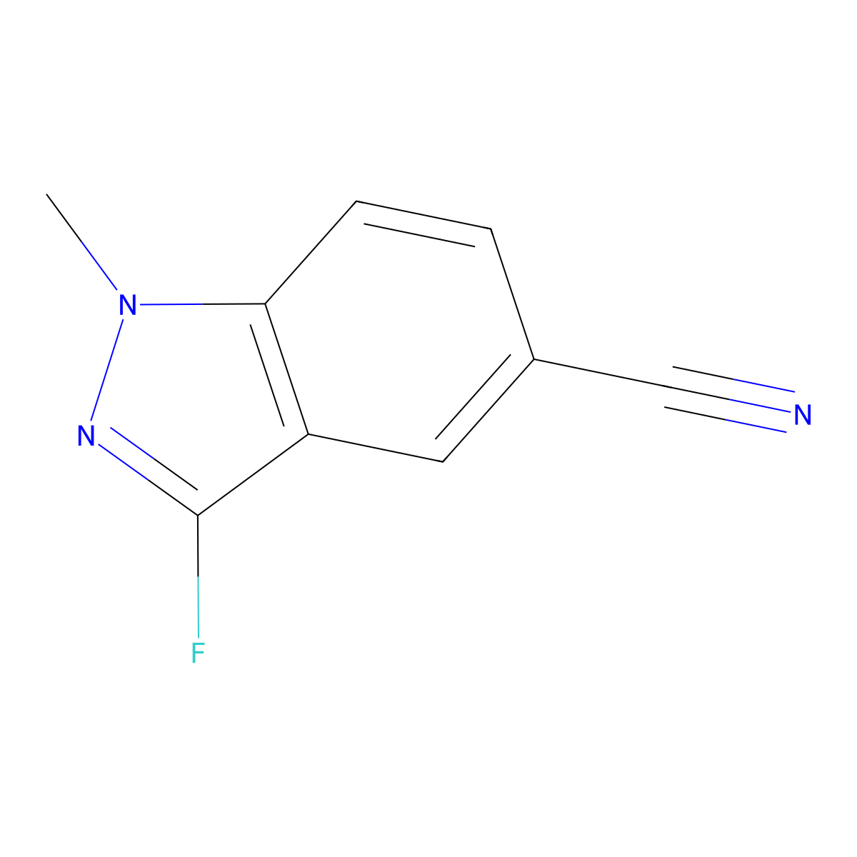 3-Fluoro-1-methyl-1H-indazole-5-carbonitrile molecular structure, CAS 2770345-28-1