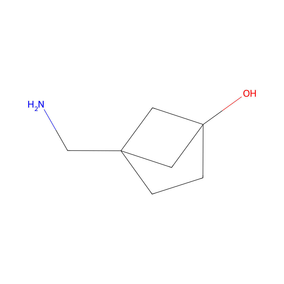 4-(Aminomethyl)bicyclo[2.1.1]hexan-1-ol molecular structure, CAS 2770346-01-3