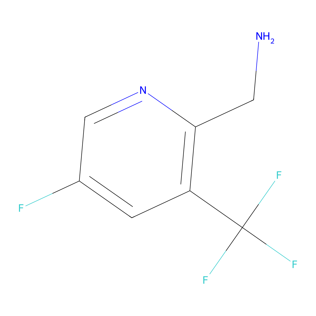 (5-Fluoro-3-(trifluoromethyl)pyridin-2-yl)methanamine molecular structure, CAS 2770346-38-6