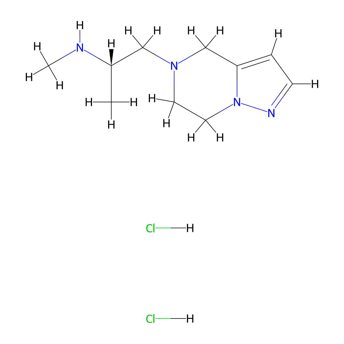 methyl[(2S)-1-{4H,5H,6H,7H-pyrazolo[1,5-a]pyrazin-5-yl}propan-2-yl]amine dihydrochloride molecular structure, CAS 2770353-41-6