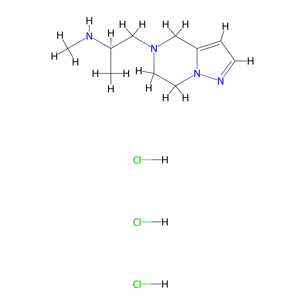 methyl[(2R)-1-{4H,5H,6H,7H-pyrazolo[1,5-a]pyrazin-5-yl}propan-2-yl]amine trihydrochloride molecular structure, CAS 2770353-43-8
