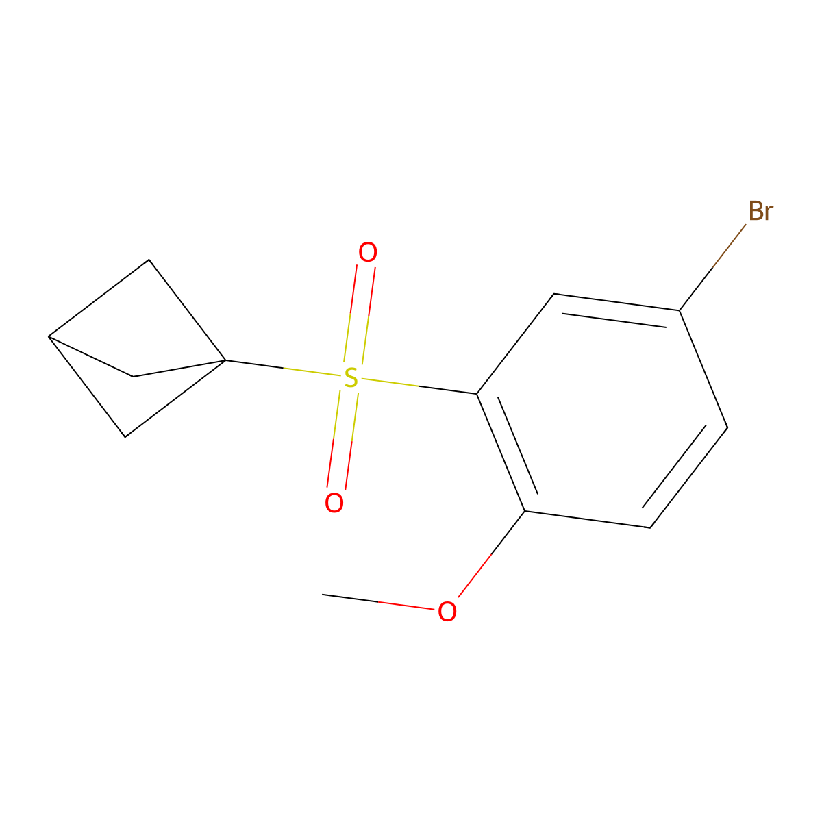 1-(5-Bromo-2-methoxybenzenesulfonyl)bicyclo[1.1.1]pentane molecular structure, CAS 2770353-49-4