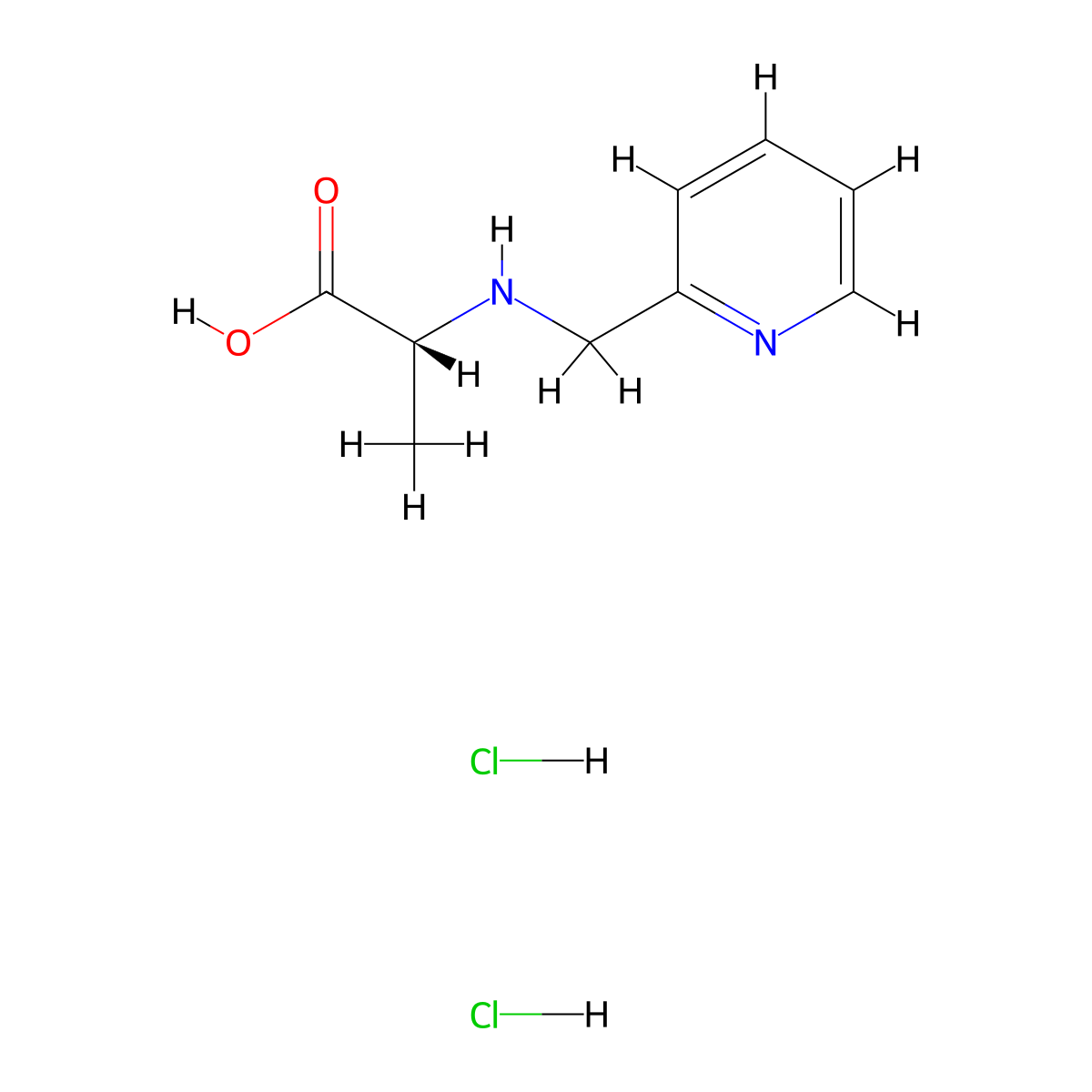 (2R)-2-{[(pyridin-2-yl)methyl]amino}propanoicaciddihydrochloride molecular structure, CAS 2770353-50-7