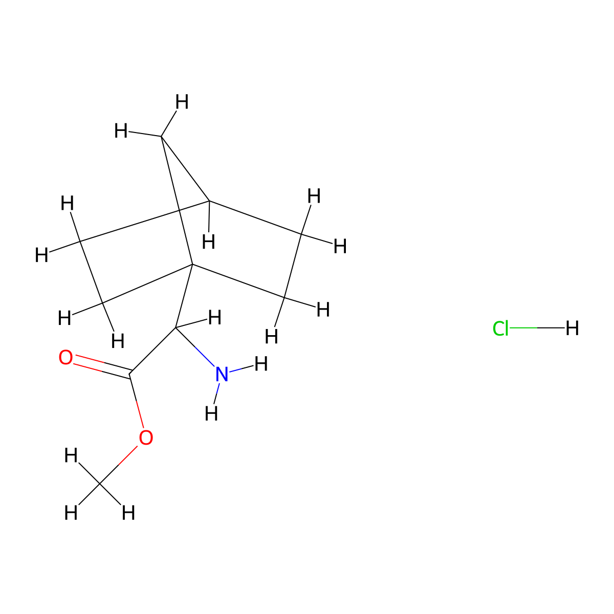 Methyl2-amino-2-{bicyclo[2.2.1]heptan-1-yl}acetatehydrochloride molecular structure, CAS 2770358-65-9