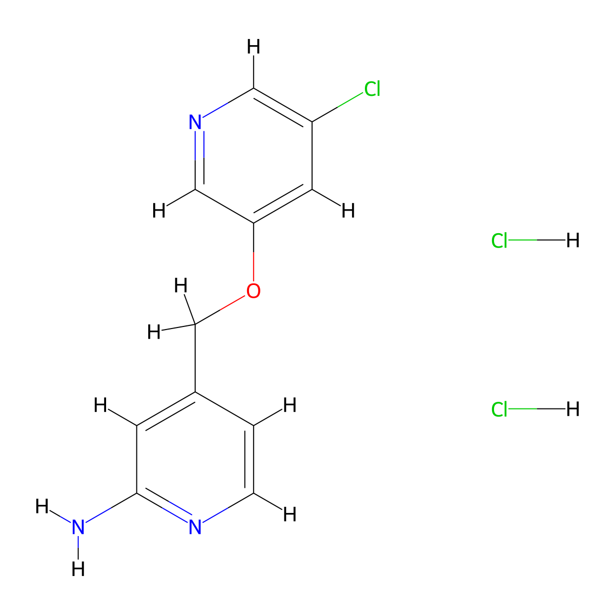 4-{[(5-Chloropyridin-3-yl)oxy]methyl}pyridin-2-amine dihydrochloride molecular structure, CAS 2770358-80-8