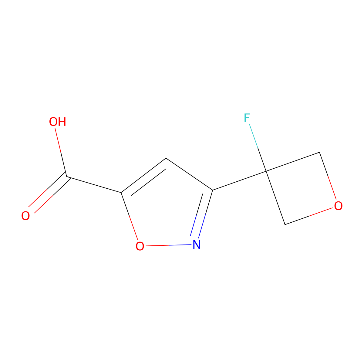 3-(3-Fluorooxetan-3-yl)-1,2-oxazole-5-carboxylicacid molecular structure, CAS 2770358-81-9
