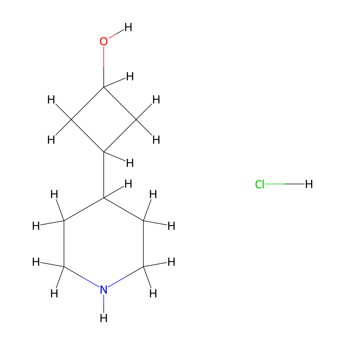 3-(Piperidin-4-yl)cyclobutan-1-ol hydrochloride molecular structure, CAS 2770358-86-4