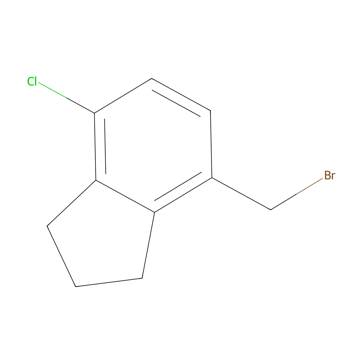 4-(bromomethyl)-7-chloro-2,3-dihydro-1H-indene molecular structure, CAS 2770358-95-5