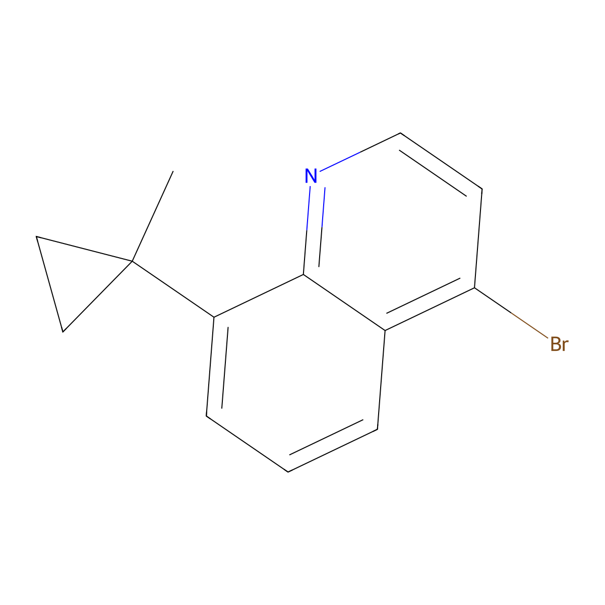 4-Bromo-8-(1-methylcyclopropyl)quinoline molecular structure, CAS 2770359-20-9