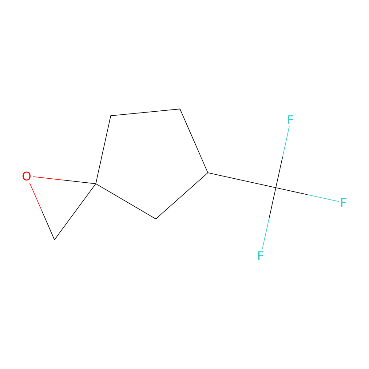 5-(Trifluoromethyl)-1-oxaspiro[2.4]heptane molecular structure, CAS 2770359-39-0