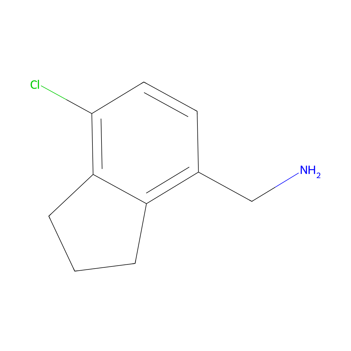 1-(7-chloro-2,3-dihydro-1H-inden-4-yl)methanamine molecular structure, CAS 2770359-43-6