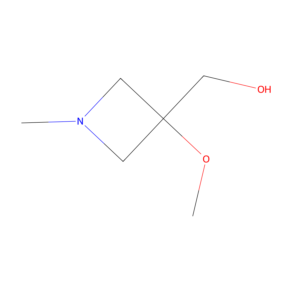 (3-Methoxy-1-methylazetidin-3-yl)methanol molecular structure, CAS 2770359-45-8