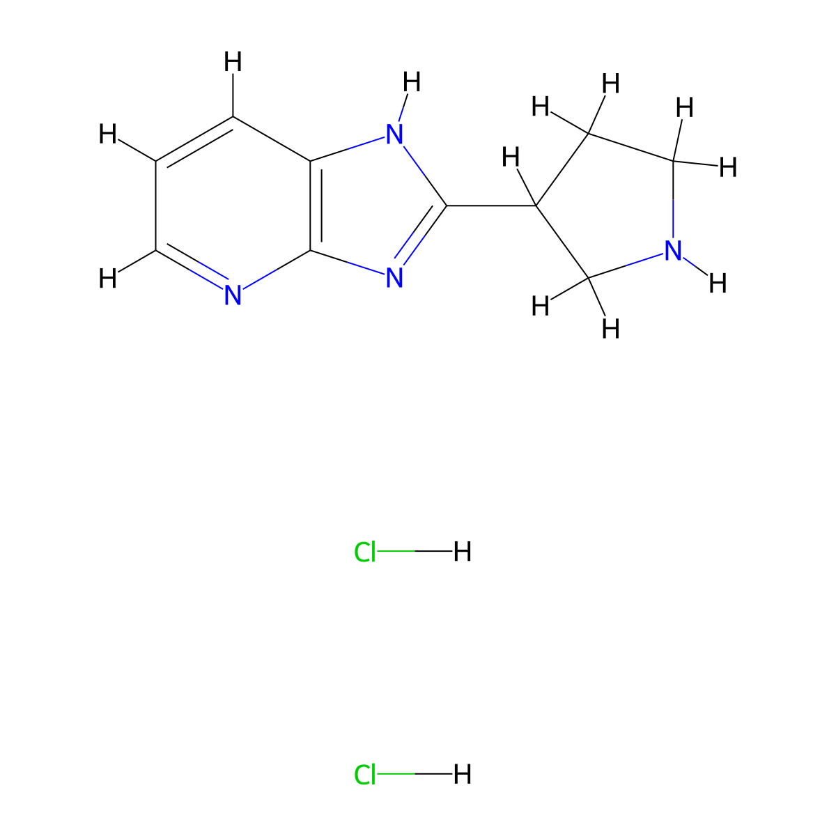 3-{3H-imidazo[4,5-b]pyridin-2-yl}pyrrolidine dihydrochloride molecular structure, CAS 2770359-60-7