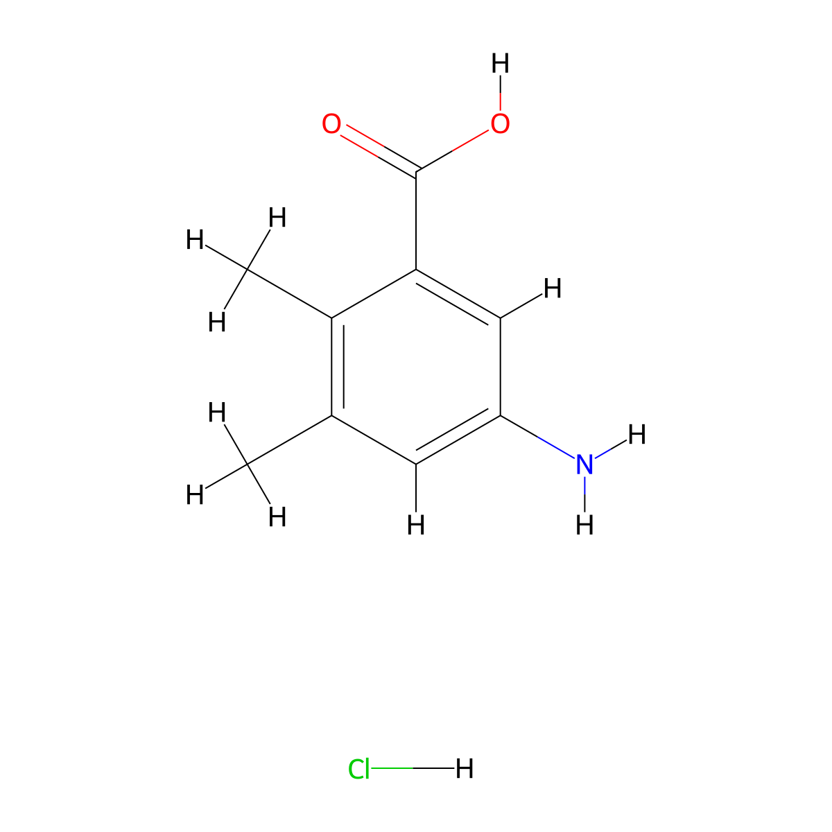 5-Amino-2,3-dimethylbenzoicacidhydrochloride molecular structure, CAS 2770359-62-9