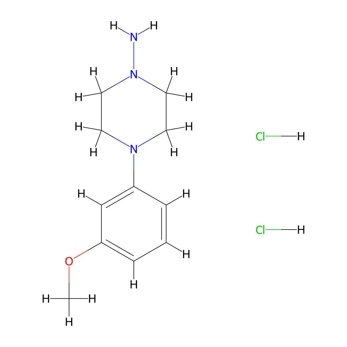 4-(3-Methoxyphenyl)piperazin-1-aminedihydrochloride molecular structure, CAS 2770359-64-1