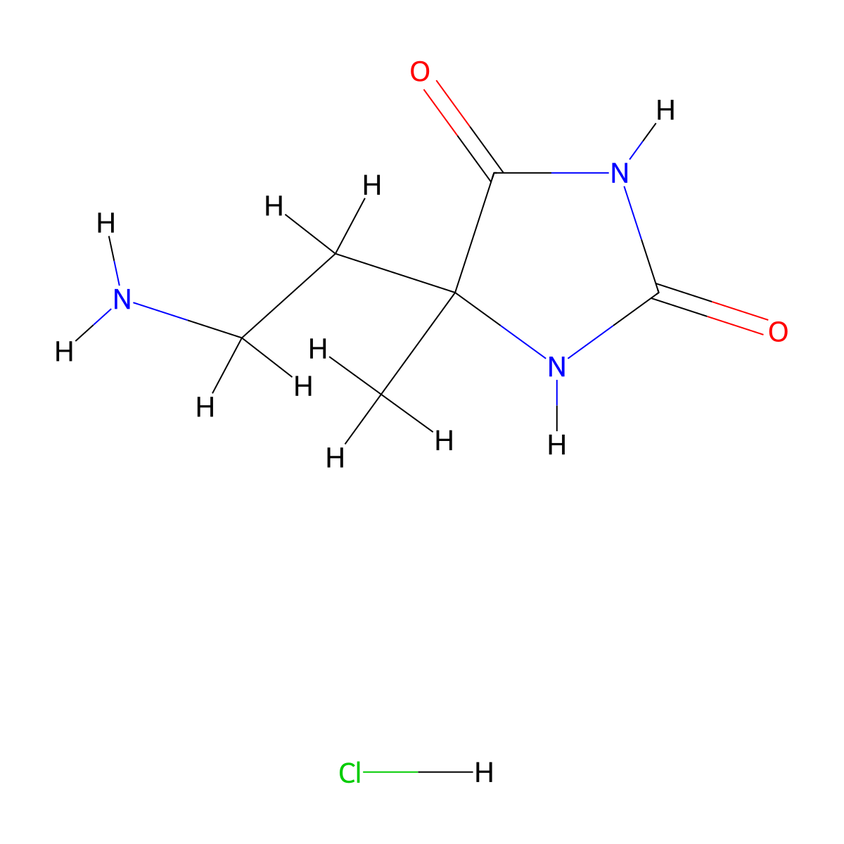 5-(2-Aminoethyl)-5-methylimidazolidine-2,4-dione hydrochloride molecular structure, CAS 2770359-73-2