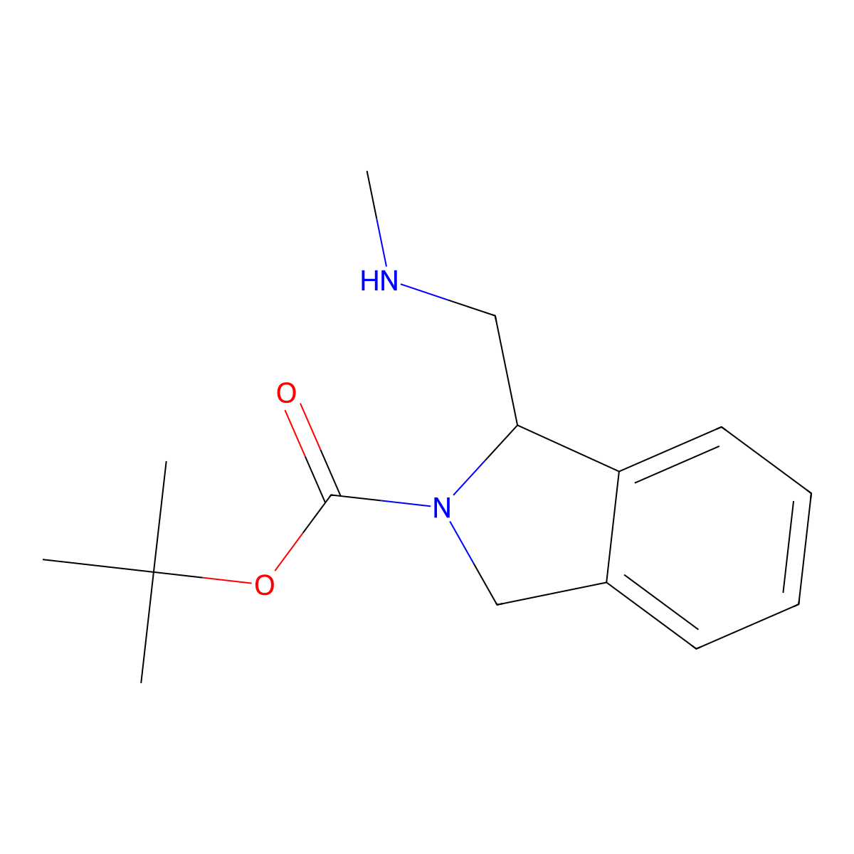 tert-butyl 1-[(methylamino)methyl]-2,3-dihydro-1H-isoindole-2-carboxylate molecular structure, CAS 2770359-79-8