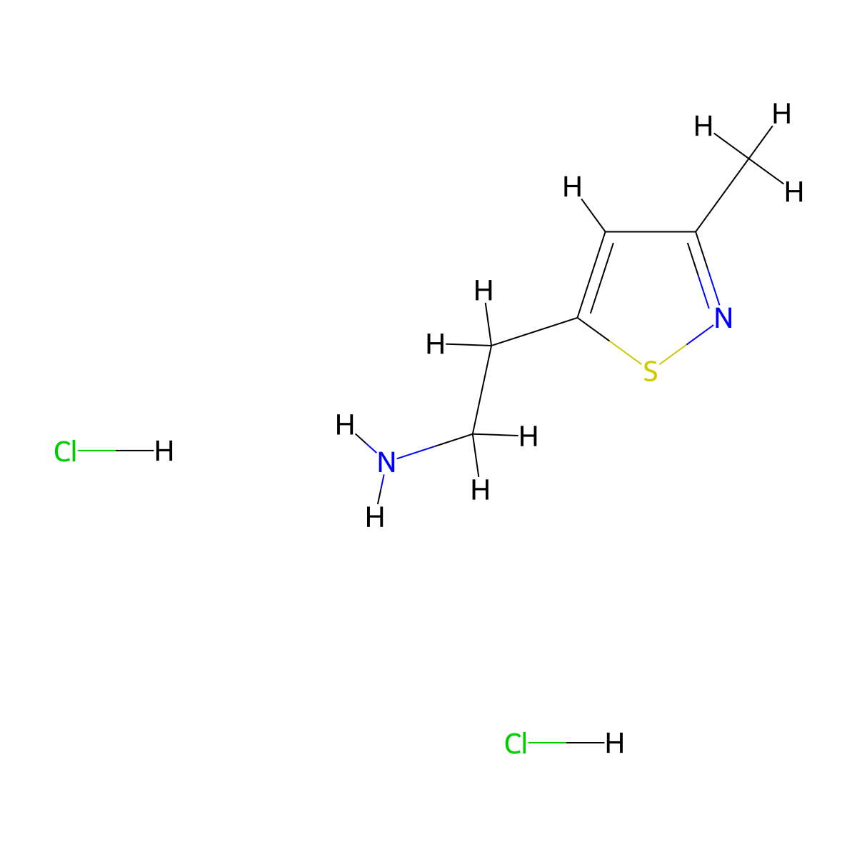 2-(3-Methyl-1,2-thiazol-5-yl)ethan-1-aminedihydrochloride molecular structure, CAS 2770359-91-4
