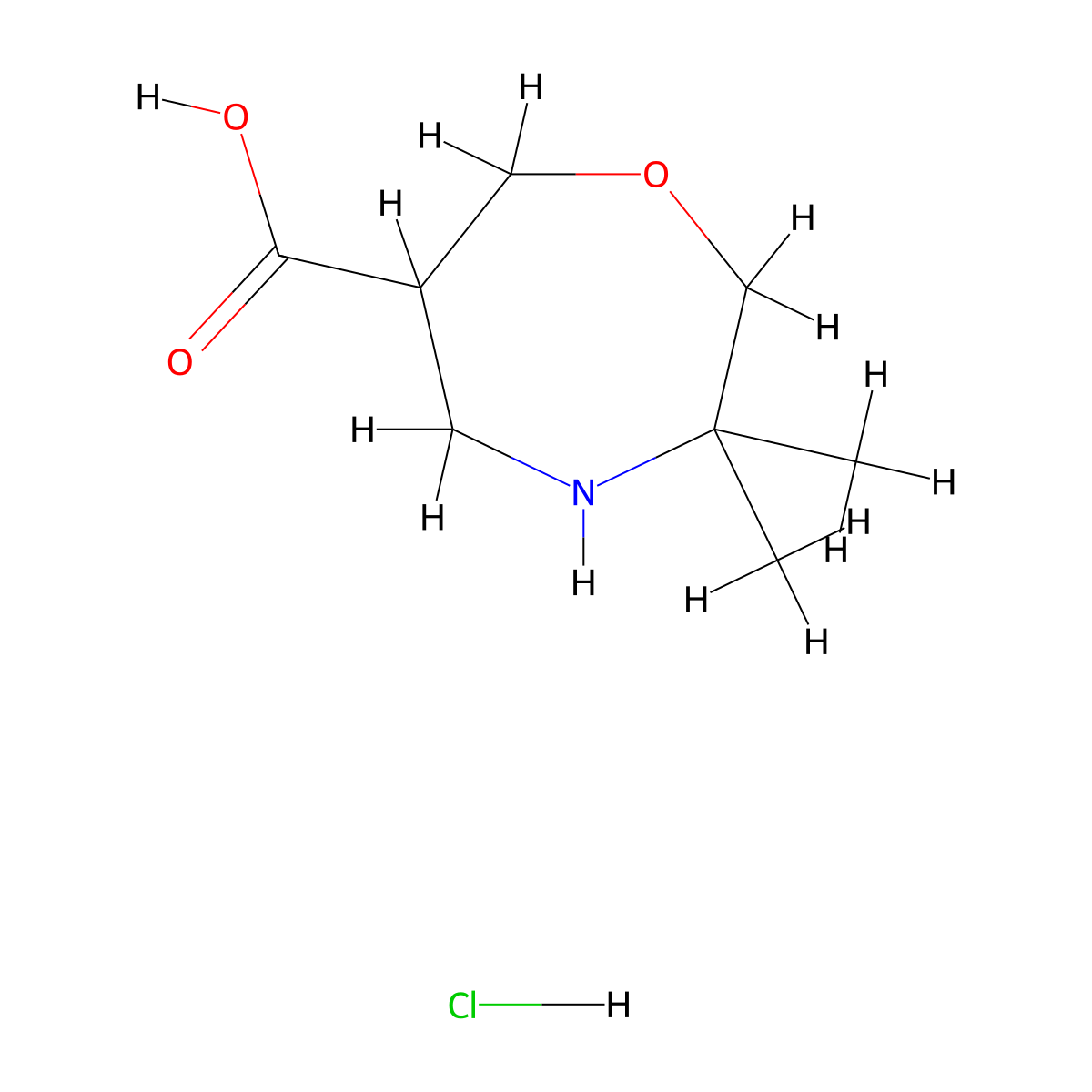 3,3-Dimethyl-1,4-oxazepane-6-carboxylicacidhydrochloride molecular structure, CAS 2770359-94-7