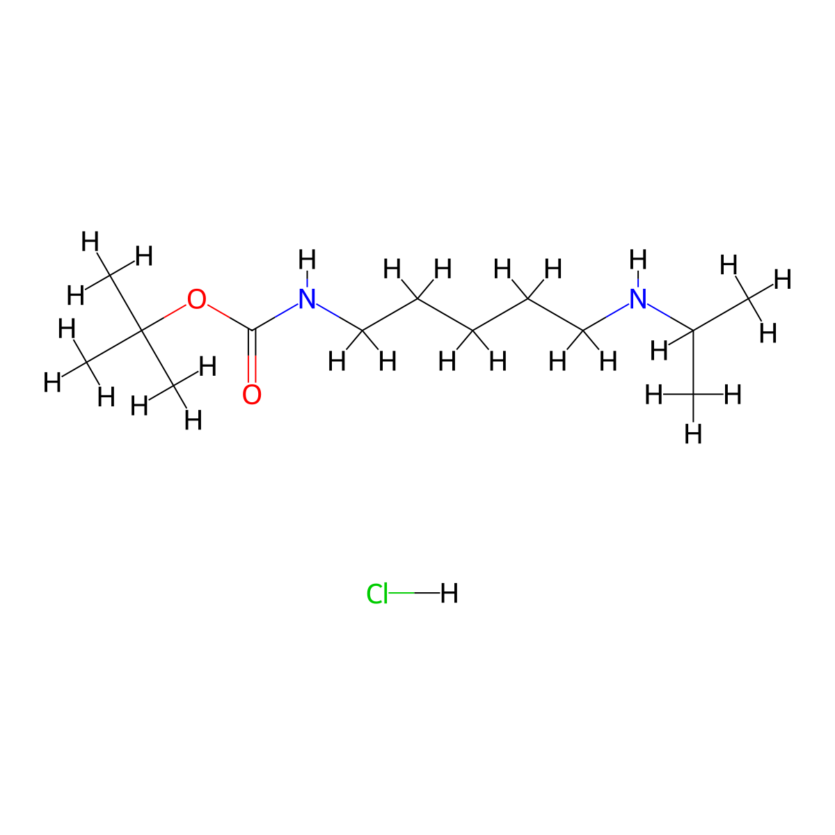 tert-butylN-{5-[(propan-2-yl)amino]pentyl}carbamatehydrochloride molecular structure, CAS 2770359-96-9