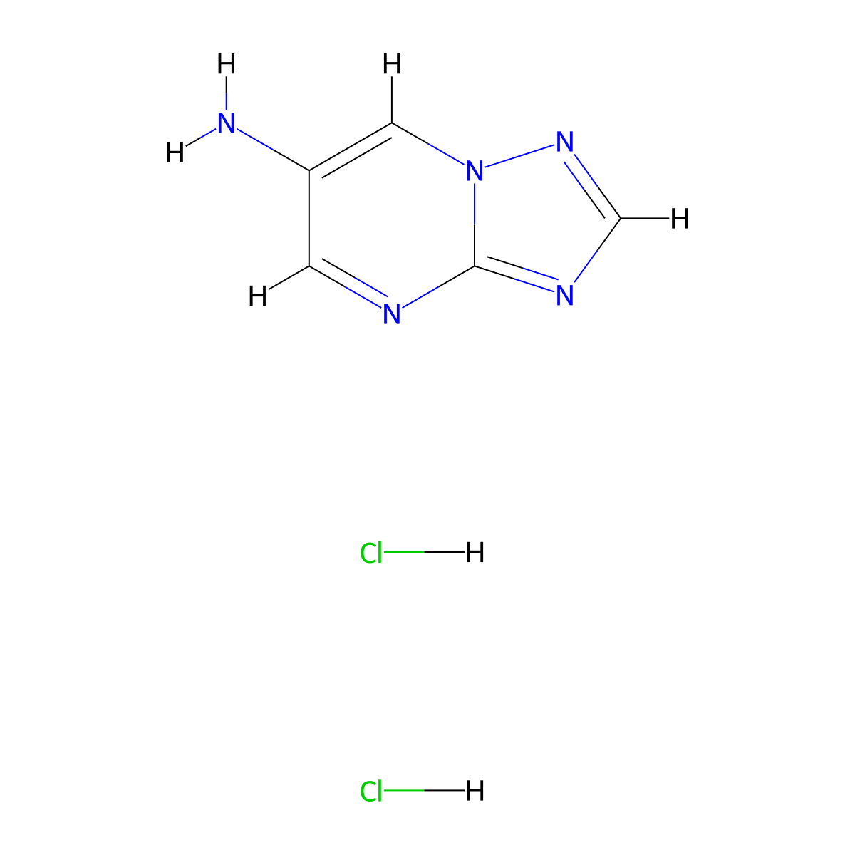 [1,2,4]Triazolo[1,5-a]pyrimidin-6-amine dihydrochloride molecular structure, CAS 2770360-03-5