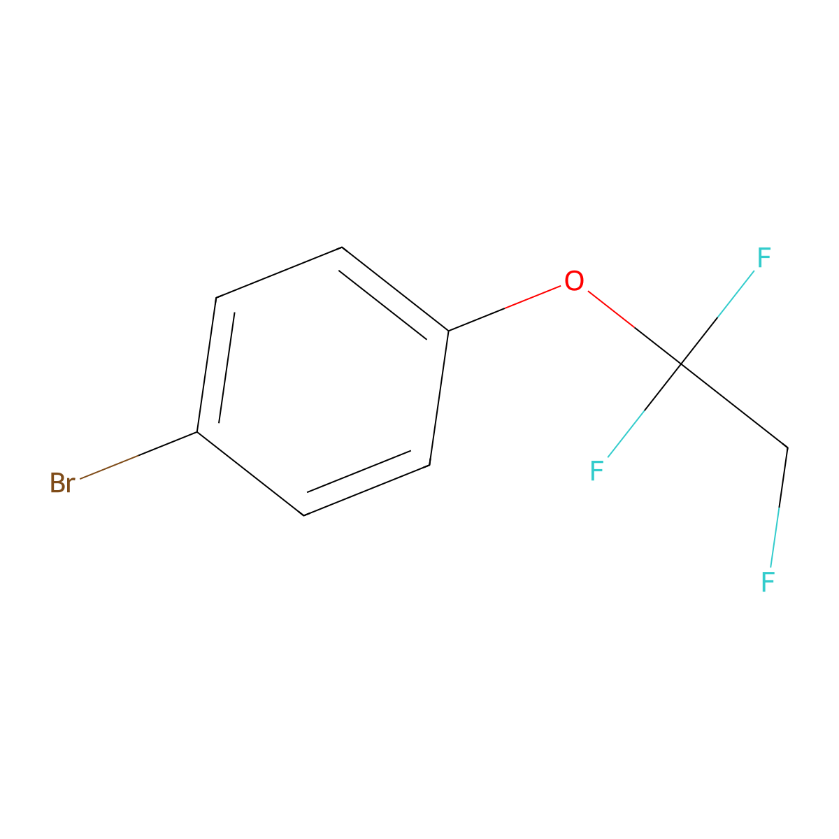 1-Bromo-4-(1,1,2-trifluoroethoxy)benzene molecular structure, CAS 2770360-10-4