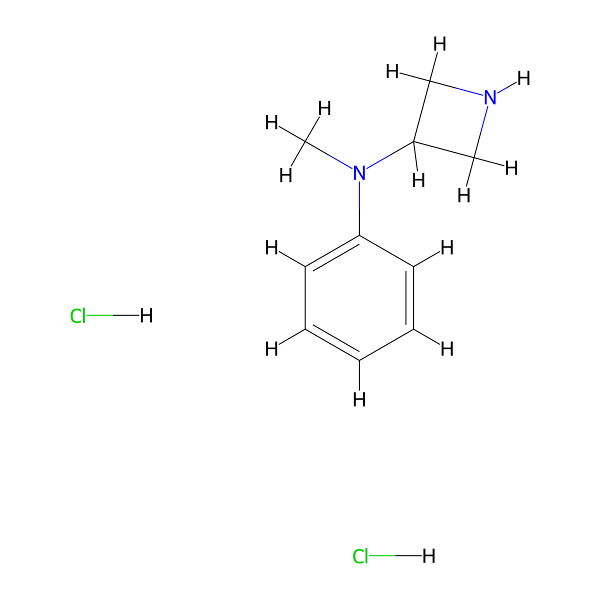 N-methyl-N-phenylazetidin-3-amine dihydrochloride molecular structure, CAS 2770368-53-9