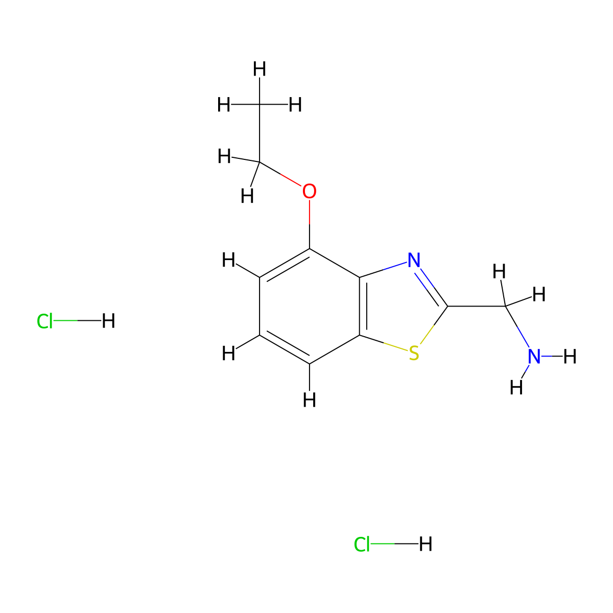 1-(4-Ethoxy-1,3-benzothiazol-2-yl)methanaminedihydrochloride molecular structure, CAS 2770368-55-1