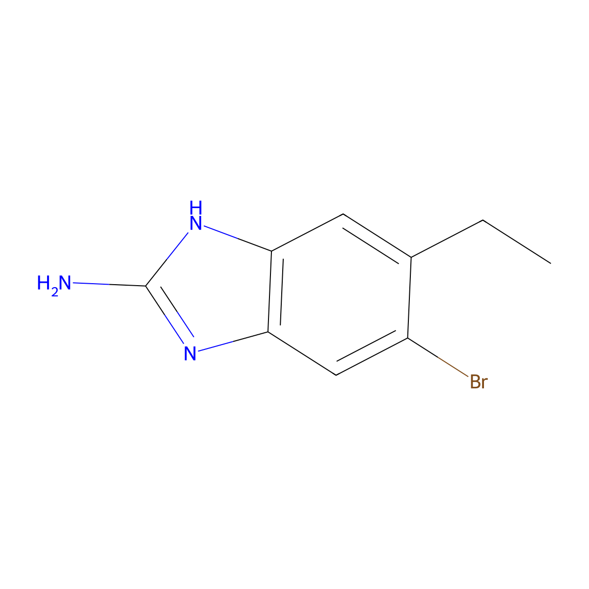 6-bromo-5-ethyl-1H-1,3-benzodiazol-2-amine molecular structure, CAS 2770368-67-5