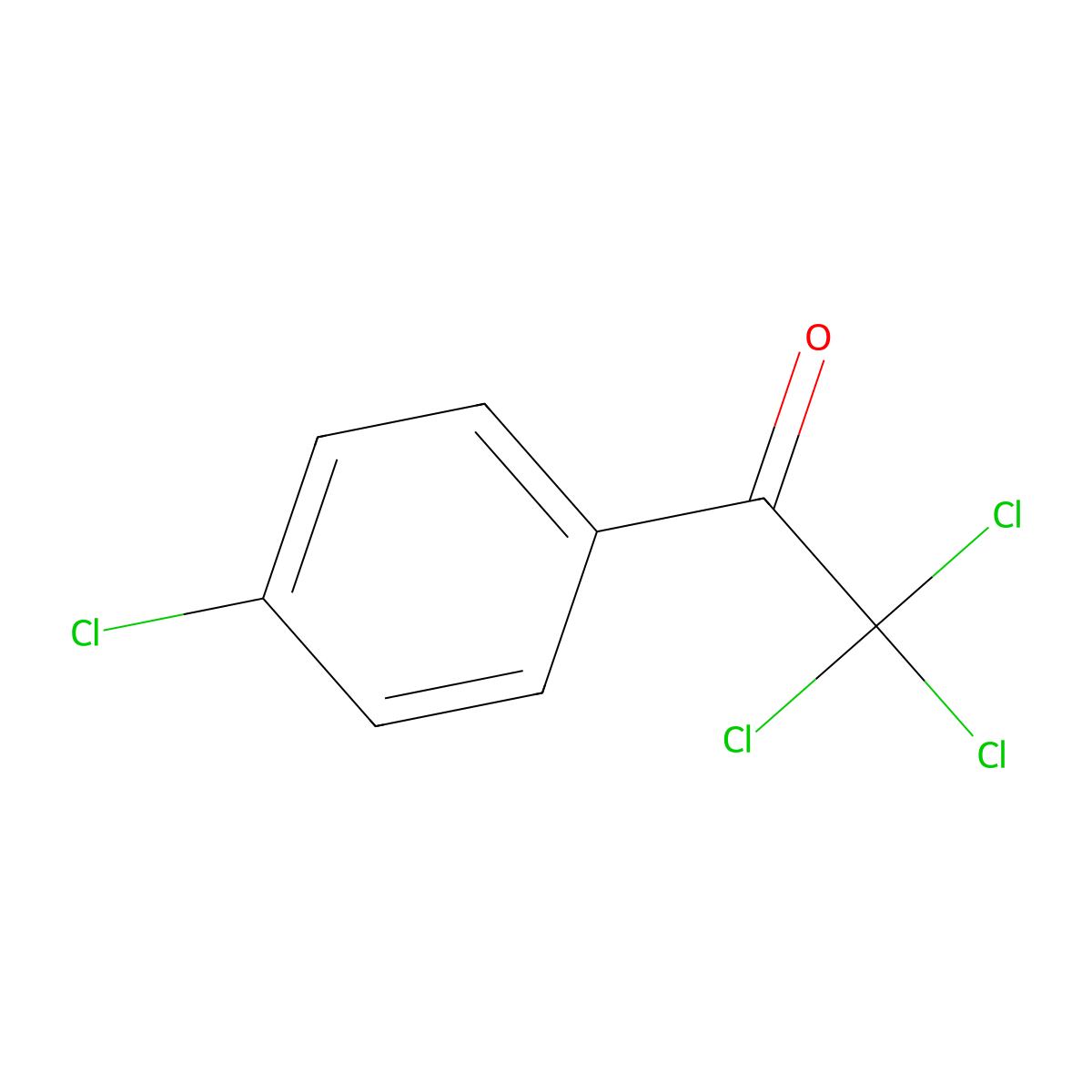 2,2,2-Trichloro-1-(4-chlorophenyl)ethanone molecular structure, CAS 27704-37-6