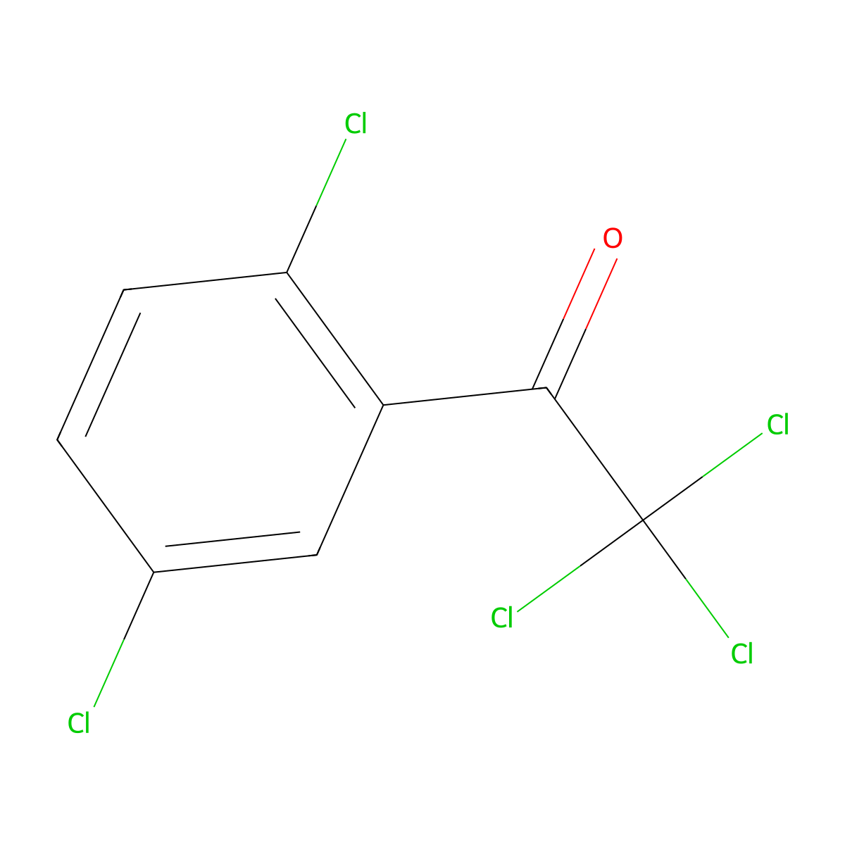2,2,2-Trichloro-1-(2,5-dichlorophenyl)ethanone molecular structure, CAS 27704-40-1
