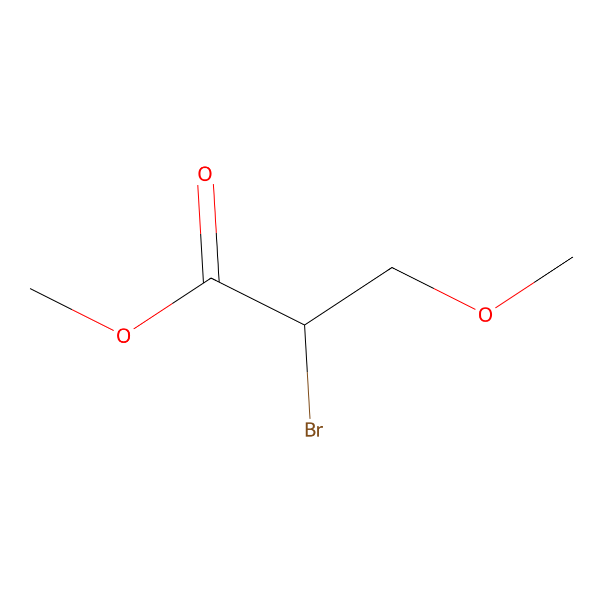 Methyl 2-bromo-3-methoxypropanoate molecular structure, CAS 27704-96-7