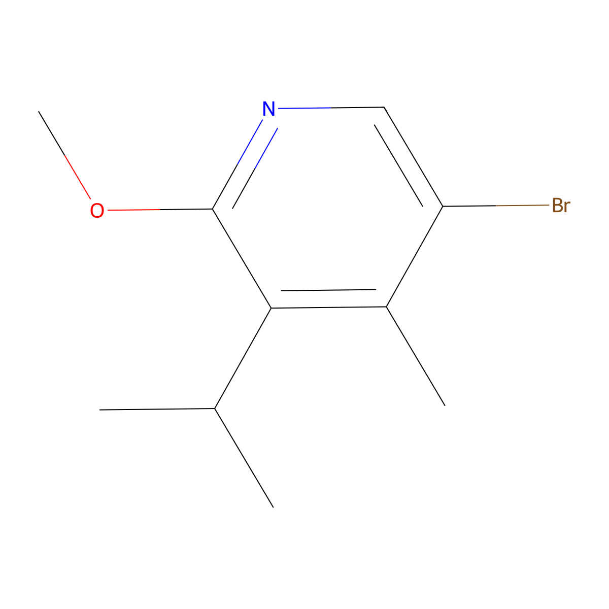 5-Bromo-3-isopropyl-2-methoxy-4-methylpyridine molecular structure, CAS 2770407-95-7