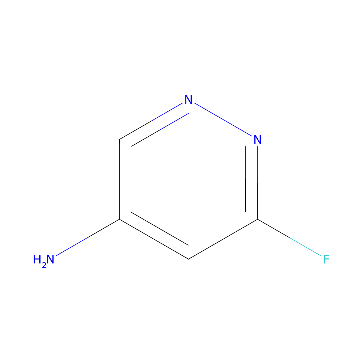 6-Fluoropyridazin-4-amine molecular structure, CAS 2770428-06-1