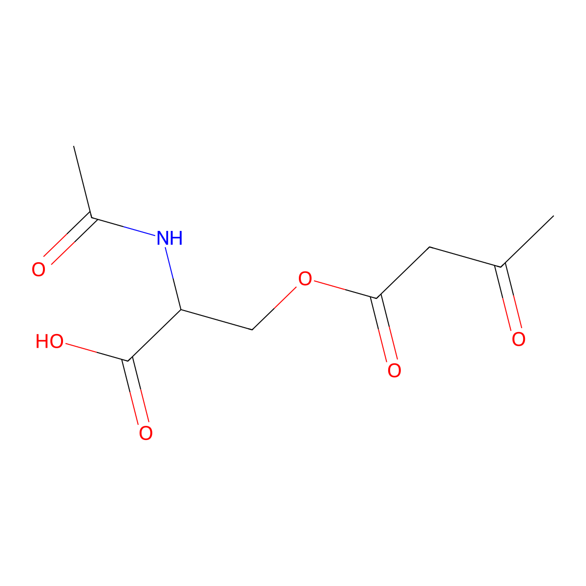 (2S)-2-acetamido-3-[(3-oxobutanoyl)oxy]propanoic acid molecular structure, CAS 2770451-60-8