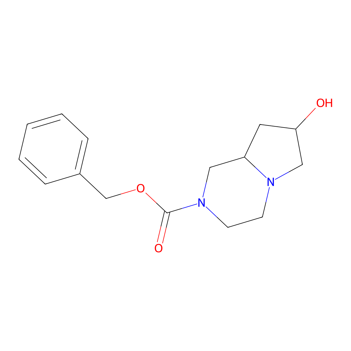 benzyl (7S,8aS)-7-hydroxy-octahydropyrrolo[1,2-a]pyrazine-2-carboxylate molecular structure, CAS 2770451-68-6