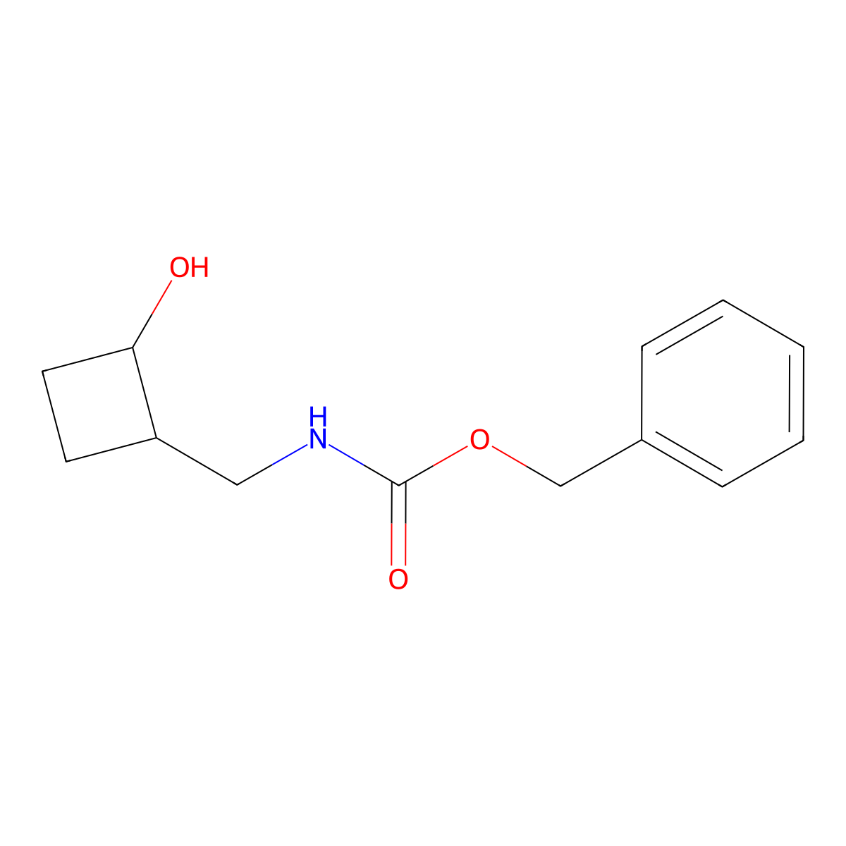 benzyl N-{[(1R,2S)-2-hydroxycyclobutyl]methyl}carbamate molecular structure, CAS 2770451-72-2