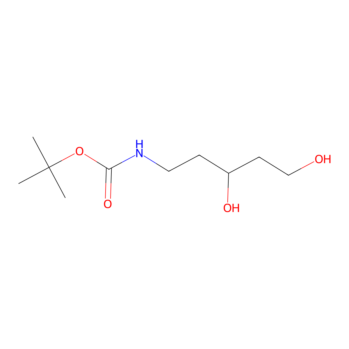 tert-butyl N-[(3R)-3,5-dihydroxypentyl]carbamate molecular structure, CAS 2770451-90-4