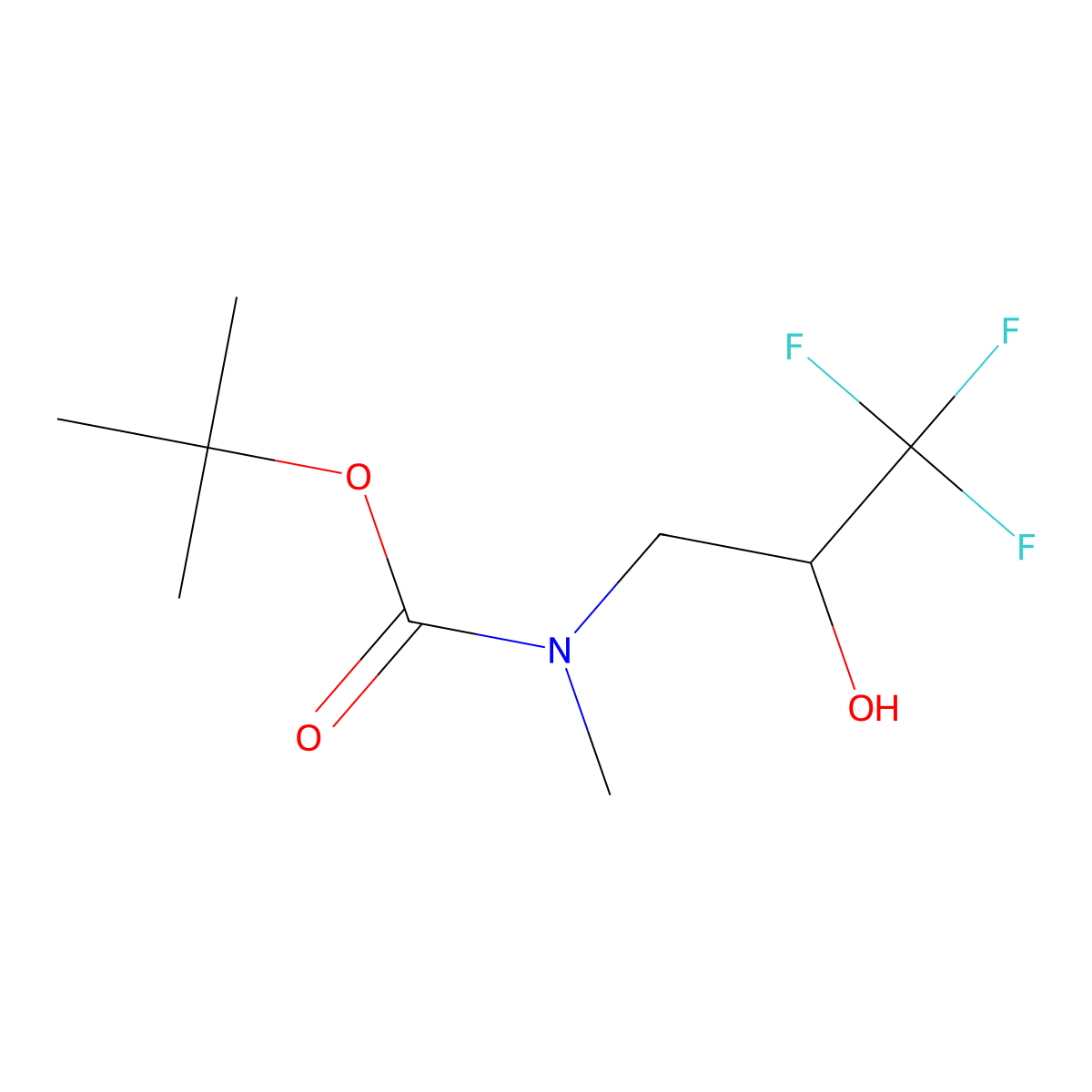 tert-butyl N-methyl-N-[(2R)-3,3,3-trifluoro-2-hydroxypropyl]carbamate molecular structure, CAS 2770451-99-3