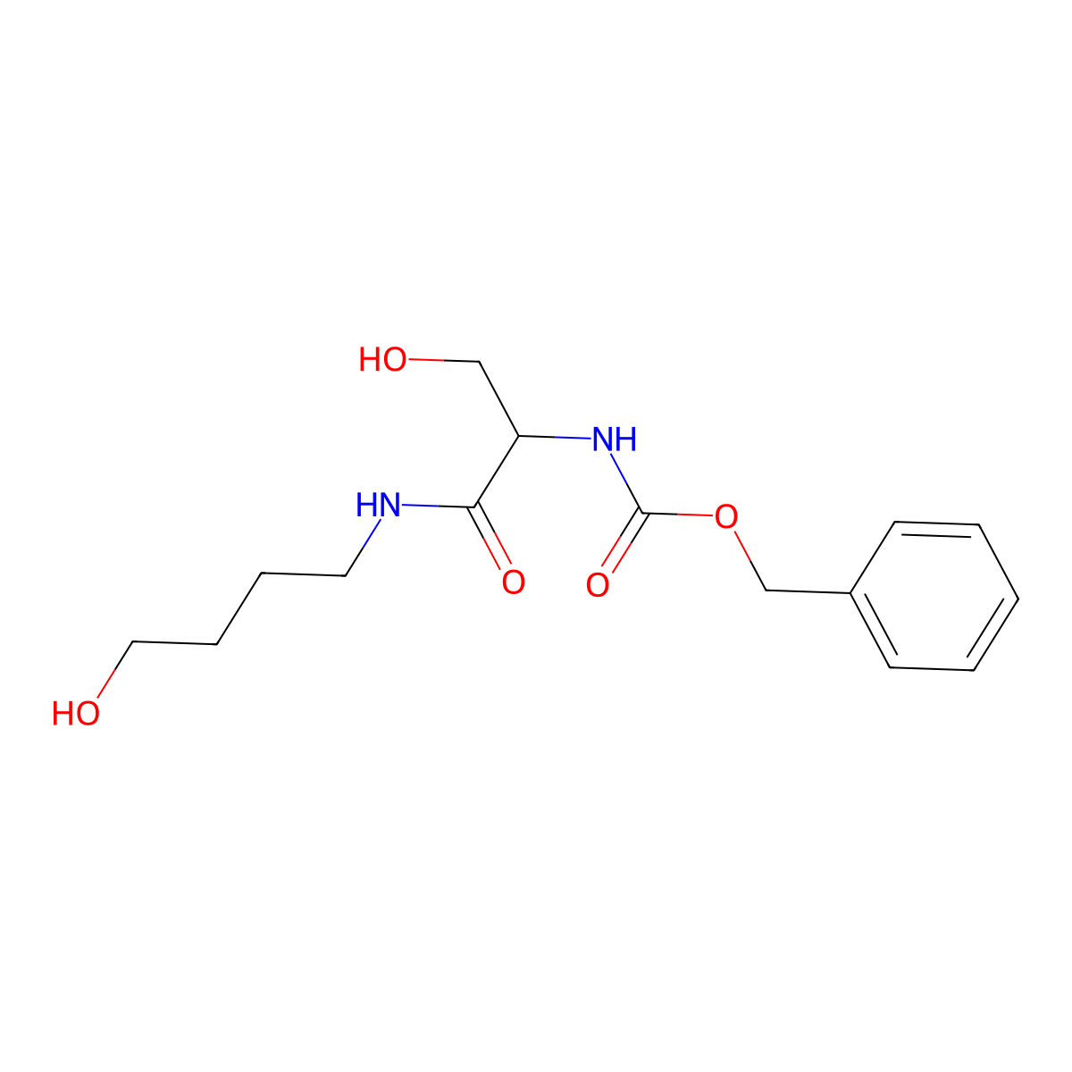 benzyl N-[(1S)-2-hydroxy-1-[(4-hydroxybutyl)carbamoyl]ethyl]carbamate molecular structure, CAS 2770452-27-0