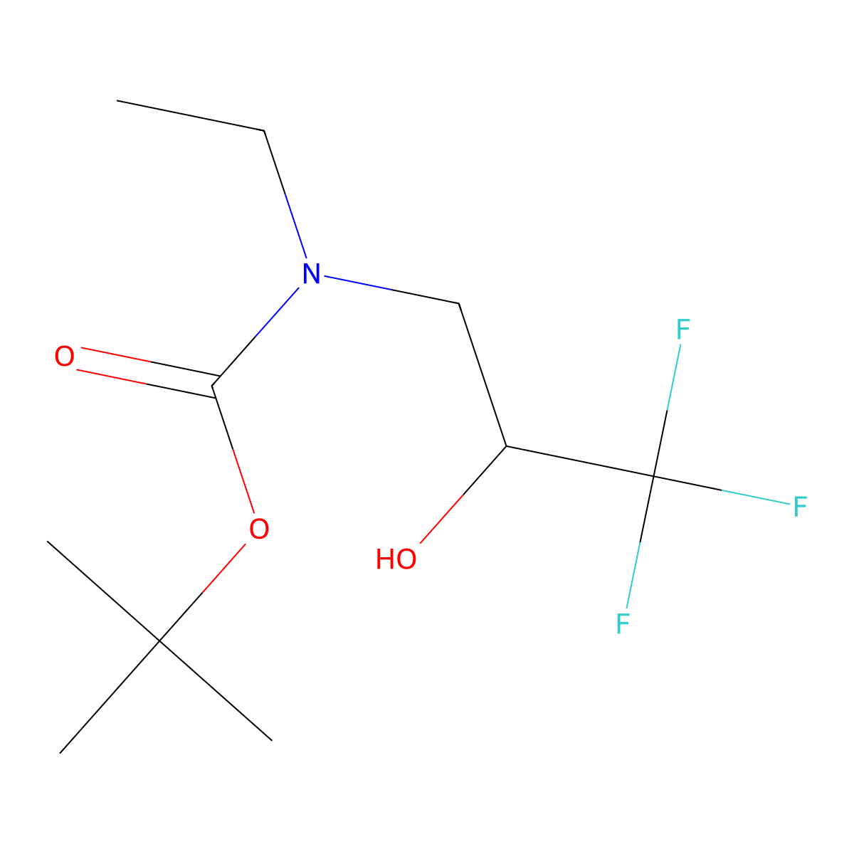 tert-butyl N-ethyl-N-[(2R)-3,3,3-trifluoro-2-hydroxypropyl]carbamate molecular structure, CAS 2770452-39-4