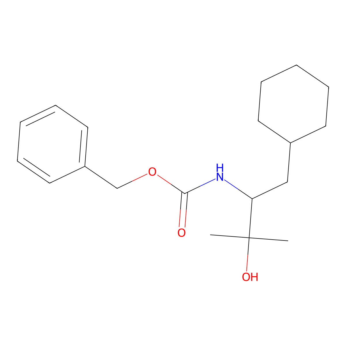 benzyl N-[(2S)-1-cyclohexyl-3-hydroxy-3-methylbutan-2-yl]carbamate molecular structure, CAS 2770452-49-6