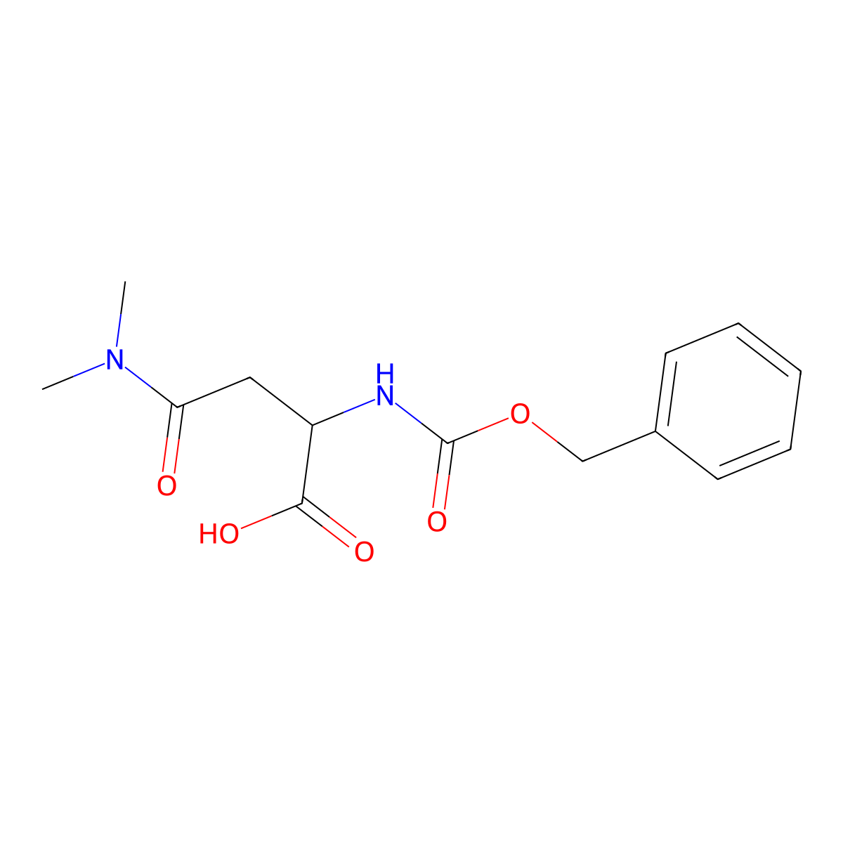 (2R)-2-{[(benzyloxy)carbonyl]amino}-3-(dimethylcarbamoyl)propanoic acid molecular structure, CAS 2770452-57-6