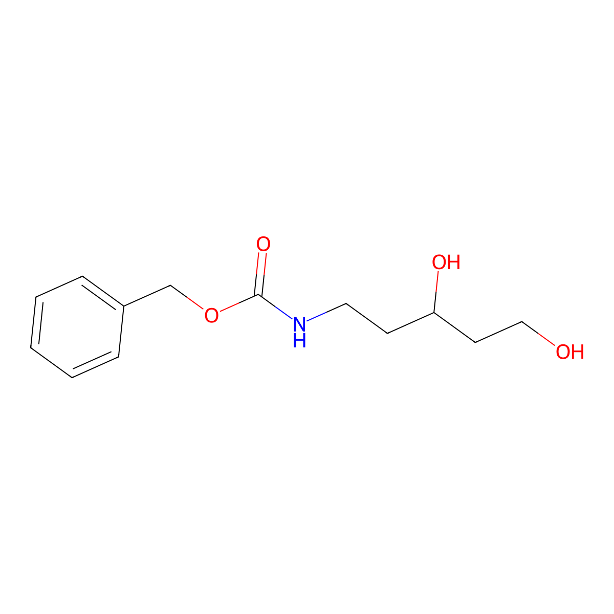 benzyl N-[(3R)-3,5-dihydroxypentyl]carbamate molecular structure, CAS 2770452-58-7