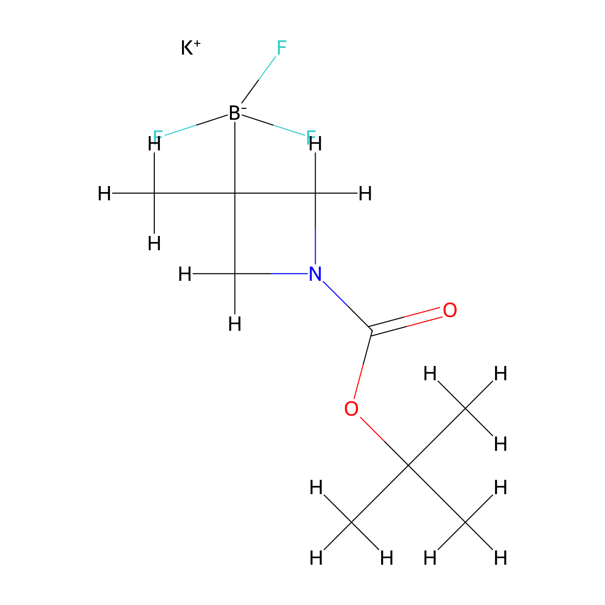 Potassium {1-[(tert-butoxy)carbonyl]-3-methylazetidin-3-yl}trifluoroboranuide molecular structure, CAS 2770454-42-5
