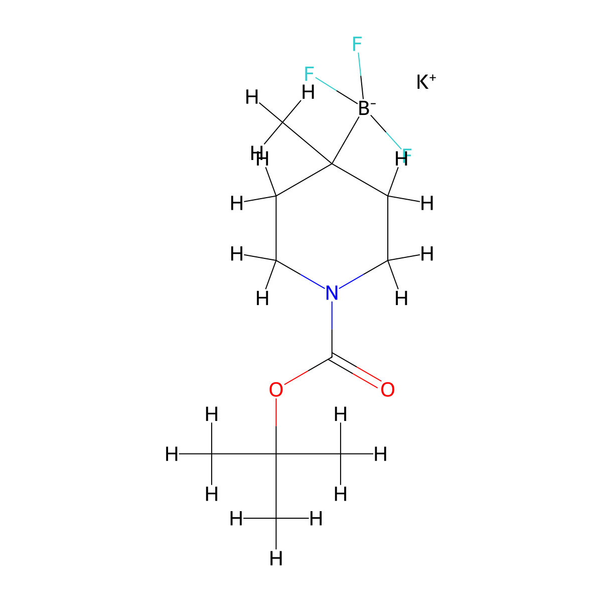 Potassium {1-[(tert-butoxy)carbonyl]-4-methylpiperidin-4-yl}trifluoroboranuide molecular structure, CAS 2770454-59-4