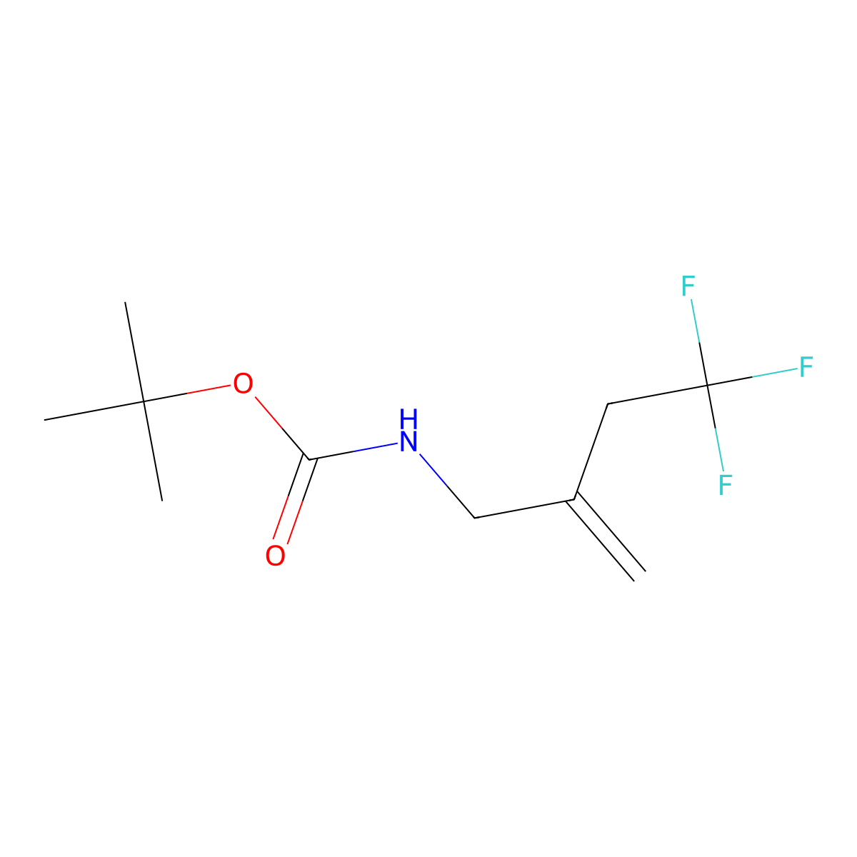 tert-butyl N-(4,4,4-trifluoro-2-methylidenebutyl)carbamate molecular structure, CAS 2770486-74-1